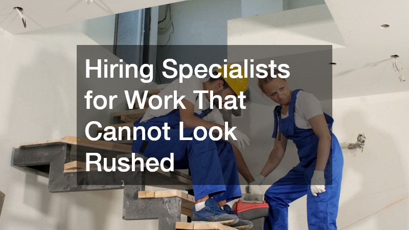 Hiring Specialists for Work That Cannot Look Rushed