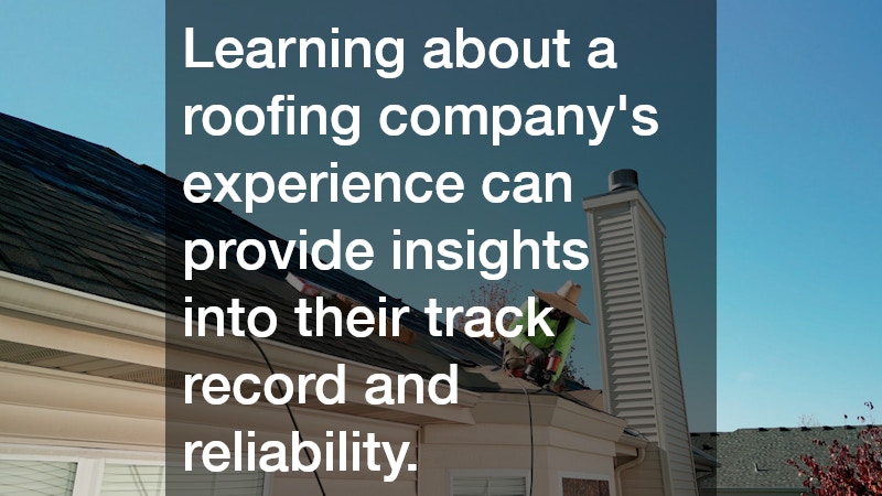 Learning about a roofing company