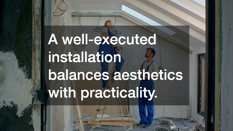 A well-executed installation balances aesthetics with practicality.