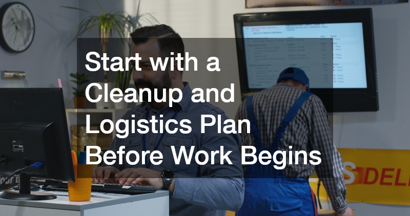 Start with a Cleanup and Logistics Plan Before Work Begins