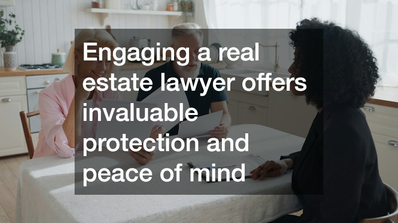 Engaging a real estate lawyer offers invaluable protection and peace of mind