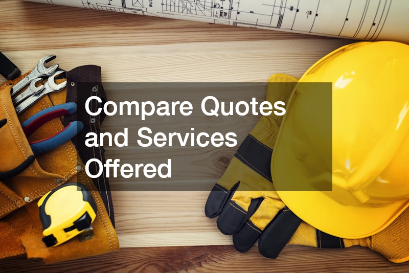 Compare Quotes and Services Offered
