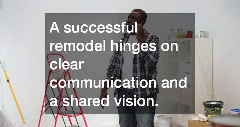 A successful remodel hinges on clear communication and a shared vision.