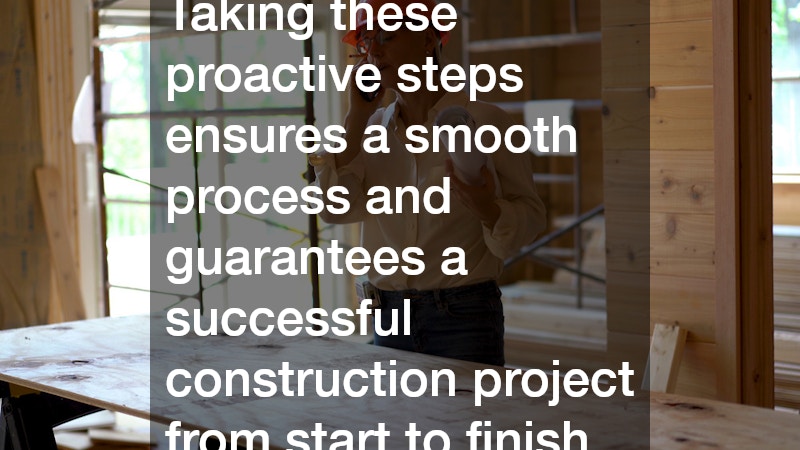 Taking these proactive steps ensures a smooth process and guarantees a successful construction project from start to finish.