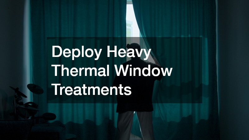 Deploy Heavy Thermal Window Treatments