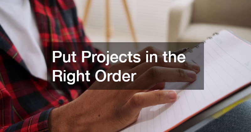 Put Projects in the Right Order