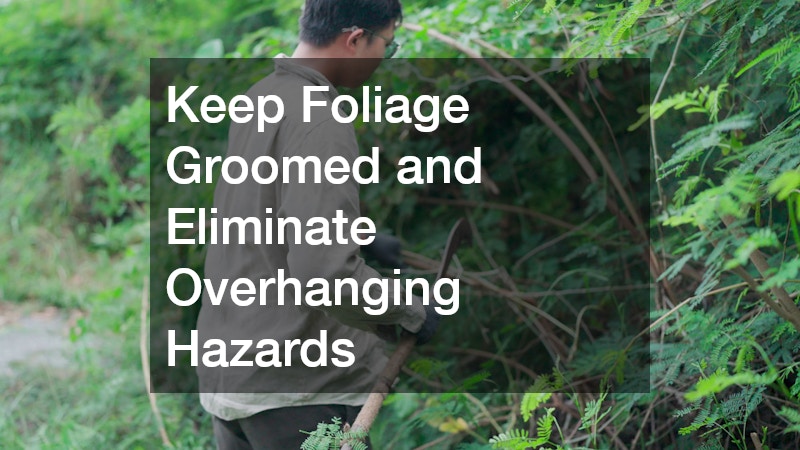 Keep Foliage Groomed and Eliminate Overhanging Hazards