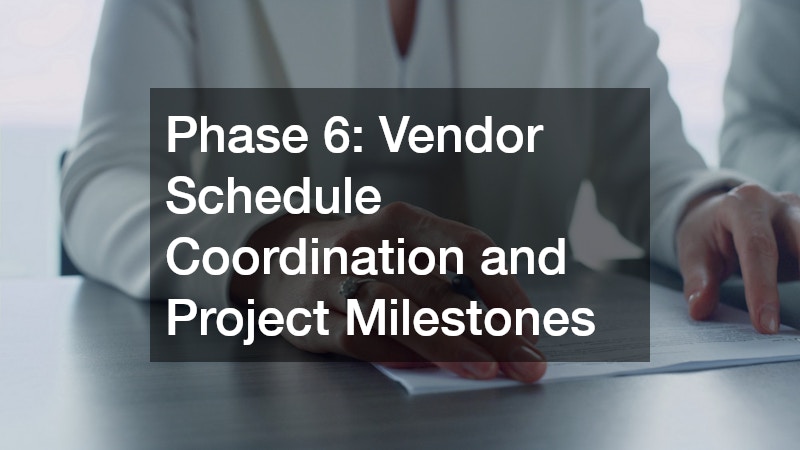 Phase 6: Vendor Schedule Coordination and Project Milestones