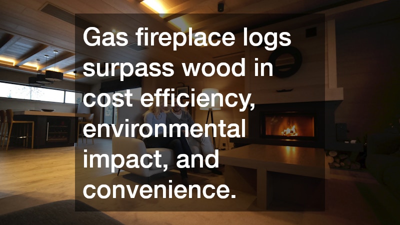 Gas fireplace logs surpass wood in cost efficiency, environmental impact, and convenience.