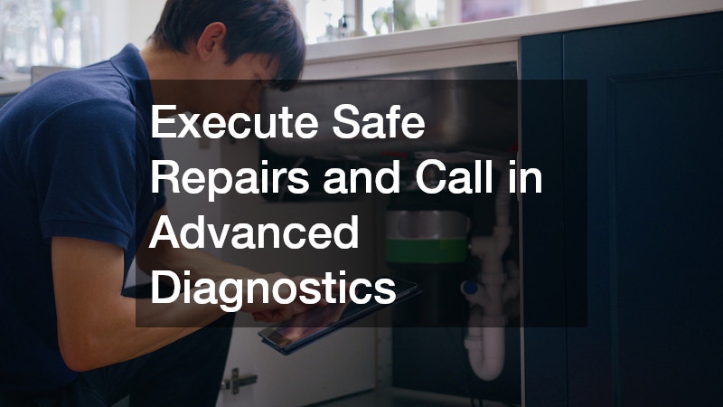 Execute Safe Repairs and Call in Advanced Diagnostics