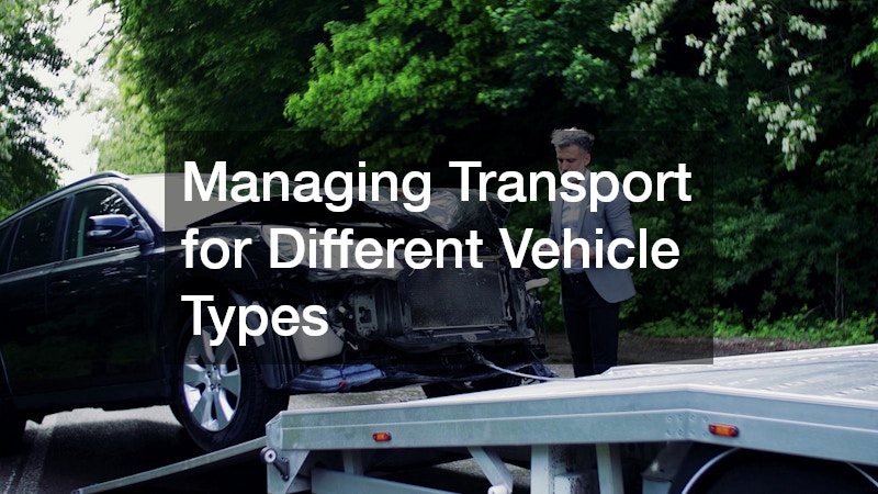 Managing Transport for Different Vehicle Types