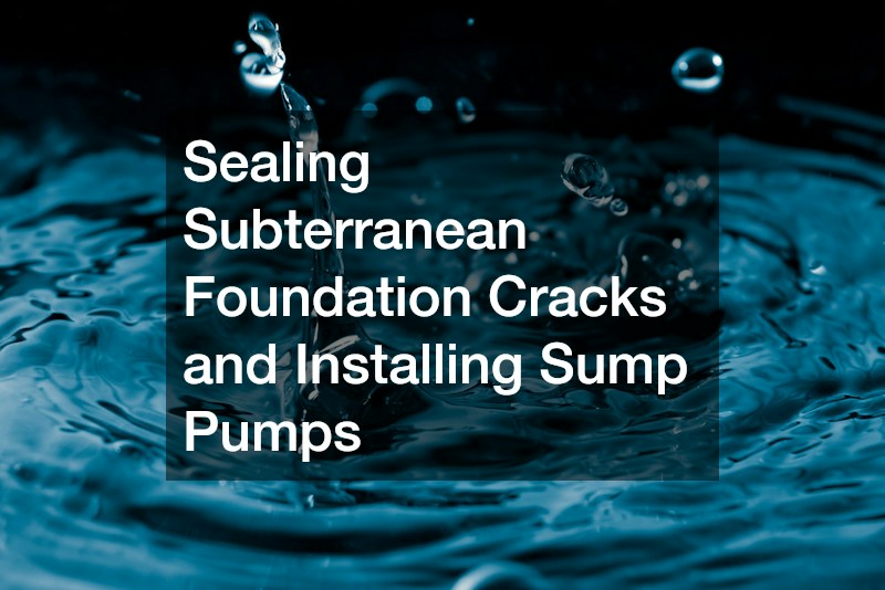 Sealing Subterranean Foundation Cracks and Installing Sump Pumps