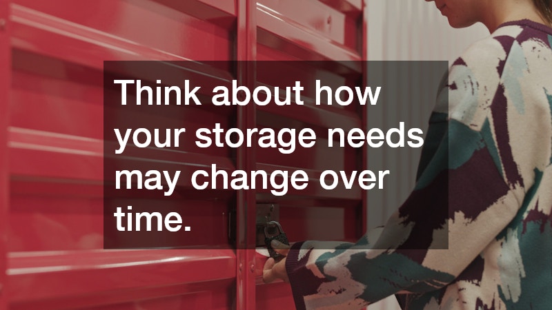 Think about how your storage needs may change over time.