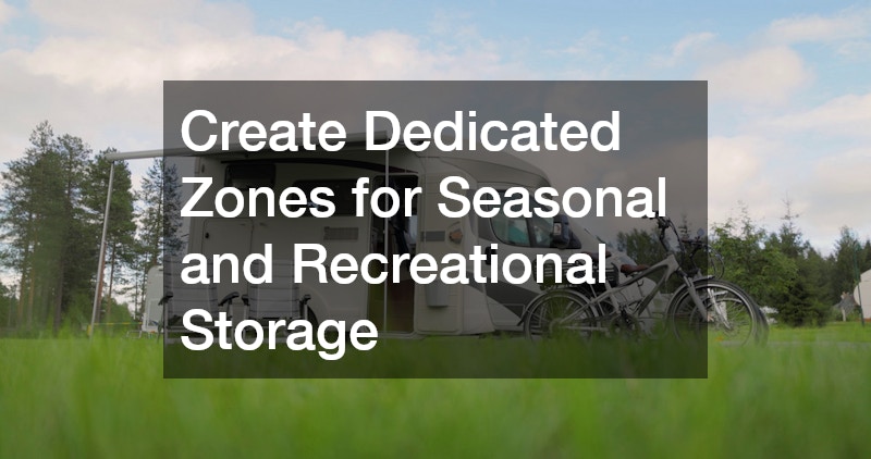 Create Dedicated Zones for Seasonal and Recreational Storage