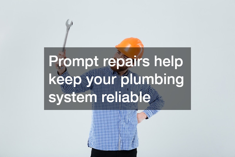 Prompt repairs help keep your plumbing system reliable