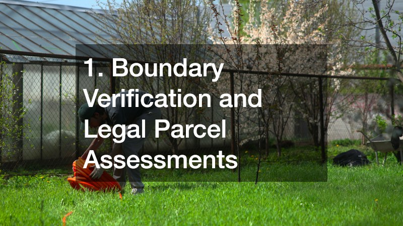 1. Boundary Verification and Legal Parcel Assessments