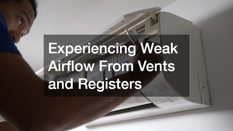 Experiencing Weak Airflow From Vents and Registers