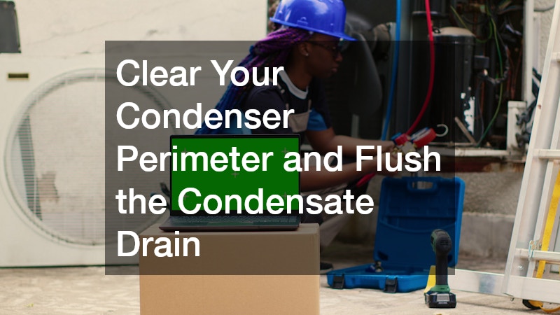 Clear Your Condenser Perimeter and Flush the Condensate Drain