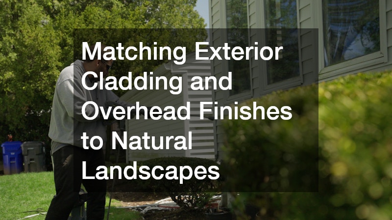 Matching Exterior Cladding and Overhead Finishes to Natural Landscapes
