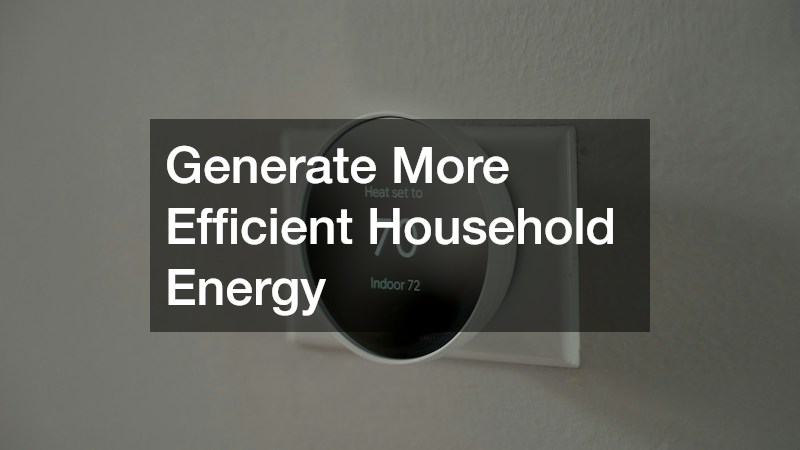 Generate More Efficient Household Energy