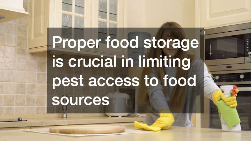 Proper food storage is crucial in limiting pest access to food sources