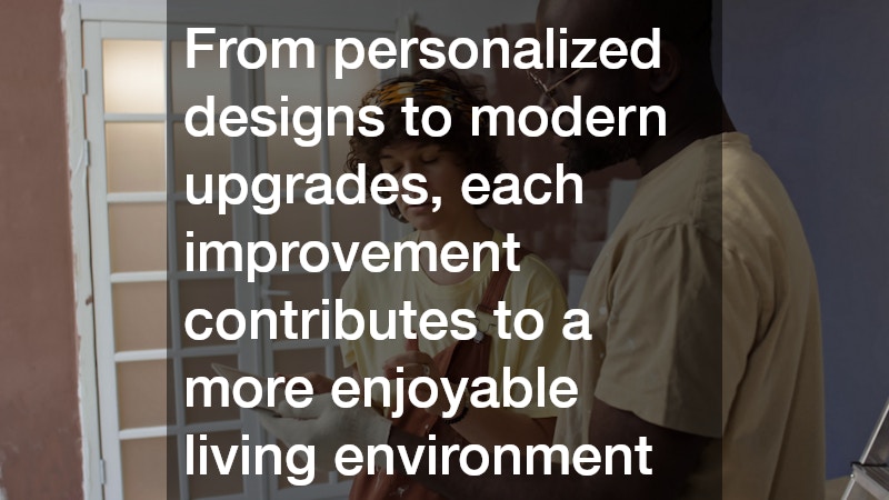 From personalized designs to modern upgrades, each improvement contributes to a more enjoyable living environment