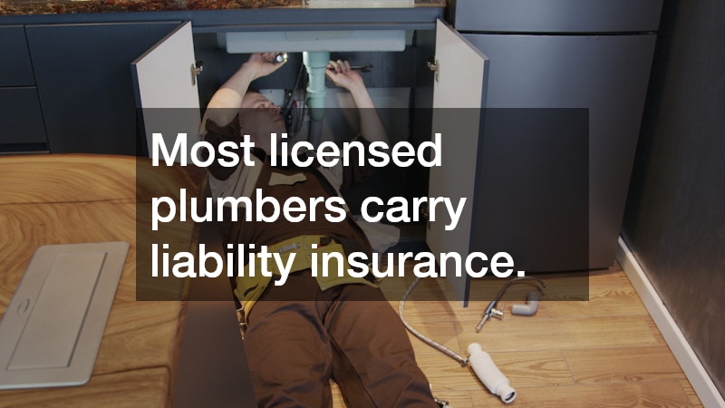 Most licensed plumbers carry liability insurance.