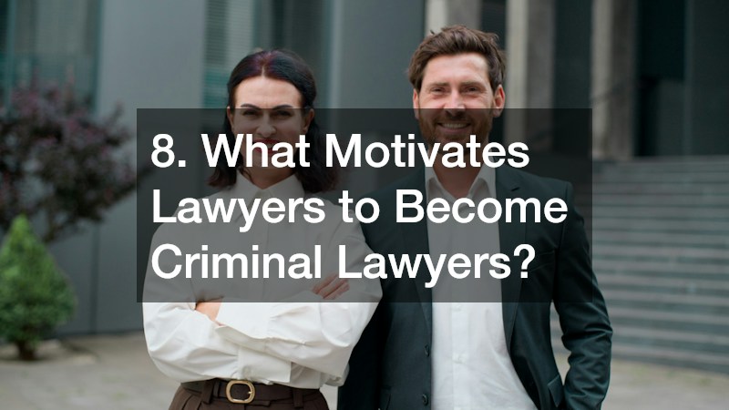 8. What Motivates Lawyers to Become Criminal Lawyers?