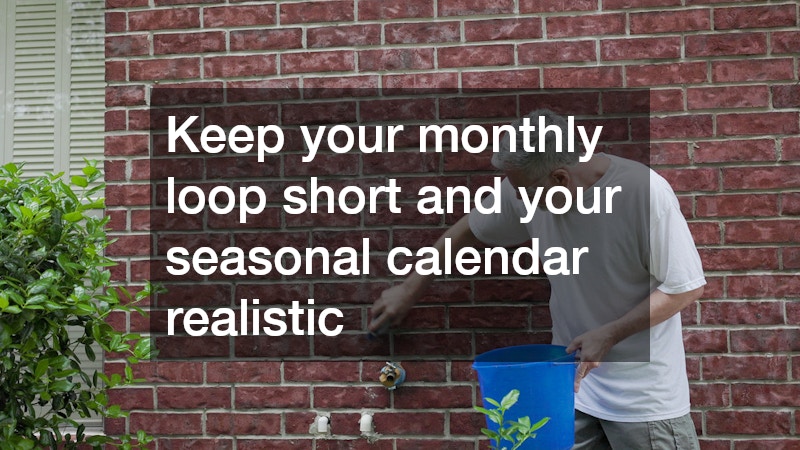 Keep your monthly loop short and your seasonal calendar realistic