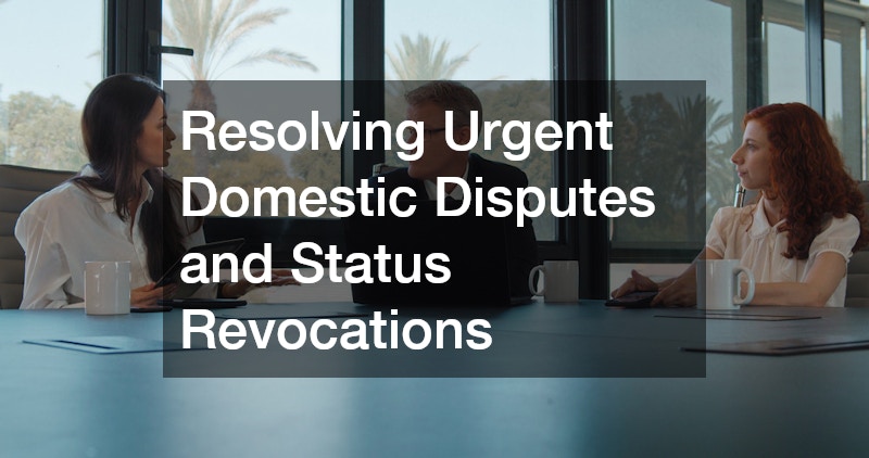 Resolving Urgent Domestic Disputes and Status Revocations