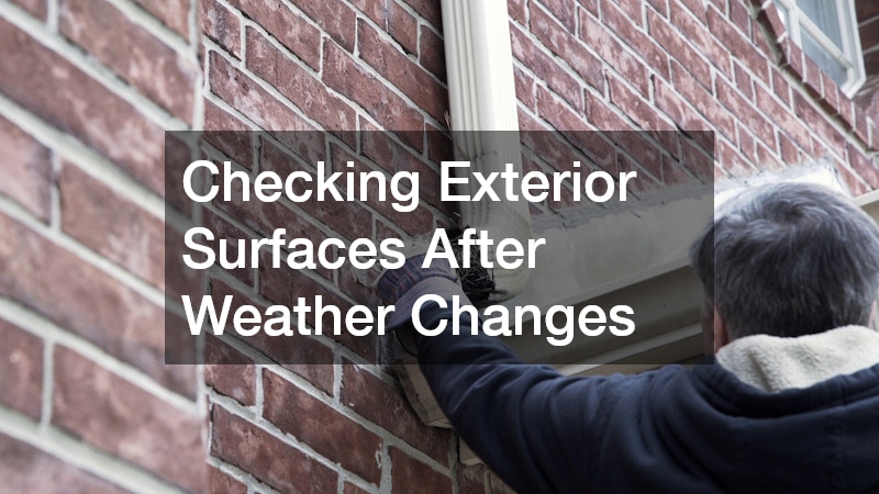 Checking Exterior Surfaces After Weather Changes