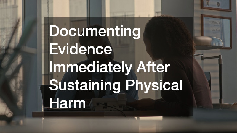 Documenting Evidence Immediately After Sustaining Physical Harm