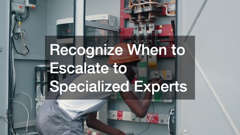 Recognize When to Escalate to Specialized Experts
