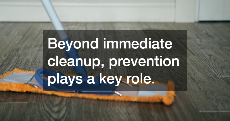 Beyond immediate cleanup, prevention plays a key role.