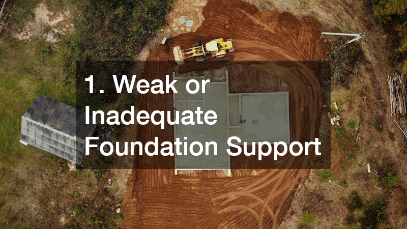 1. Weak or Inadequate Foundation Support