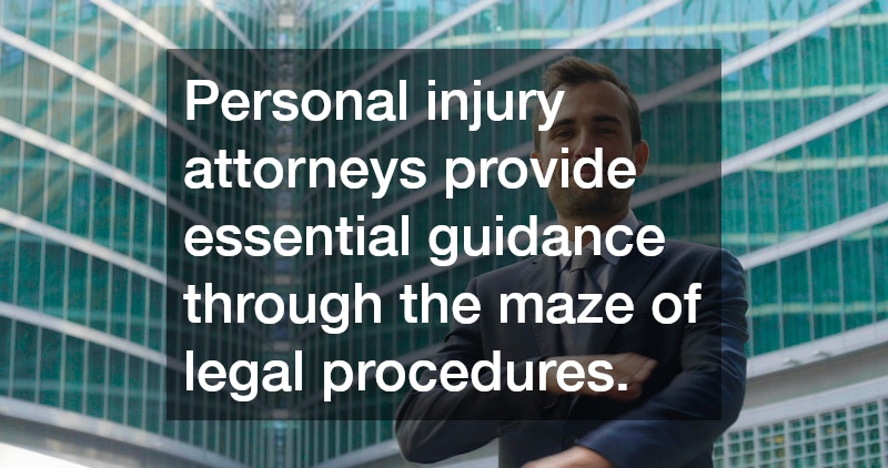 Personal injury attorneys provide essential guidance through the maze of legal procedures.