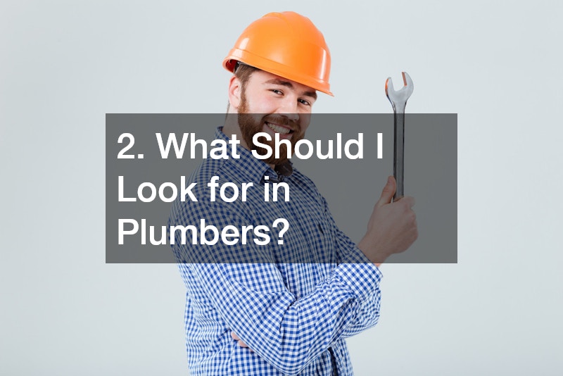 2. What Should I Look for in Plumbers?
