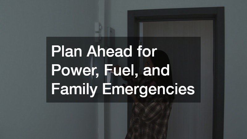 Plan Ahead for Power, Fuel, and Family Emergencies