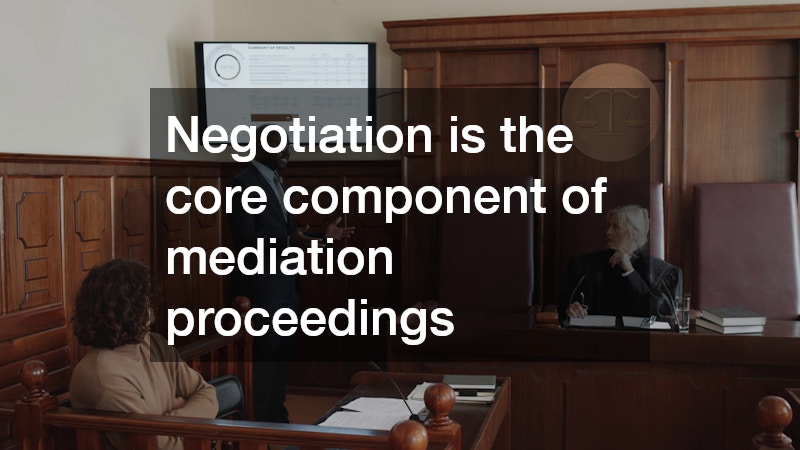 Negotiation is the core component of mediation proceedings