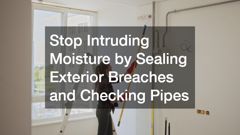 Stop Intruding Moisture by Sealing Exterior Breaches and Checking Pipes