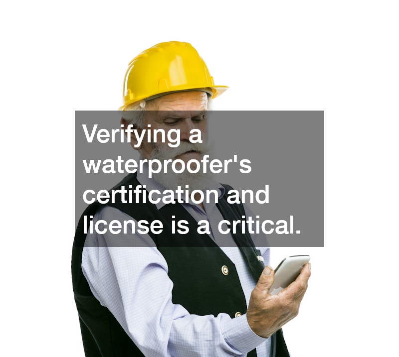 Verifying a waterproofer
