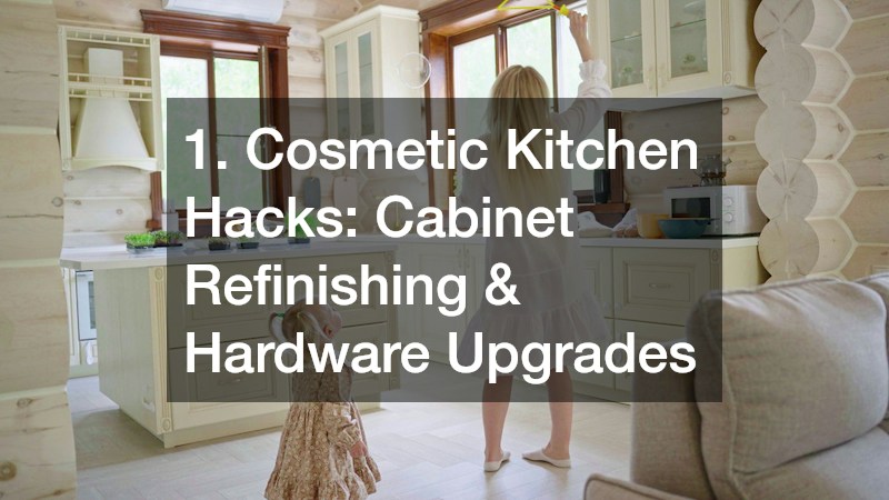 1. Cosmetic Kitchen Hacks: Cabinet Refinishing & Hardware Upgrades