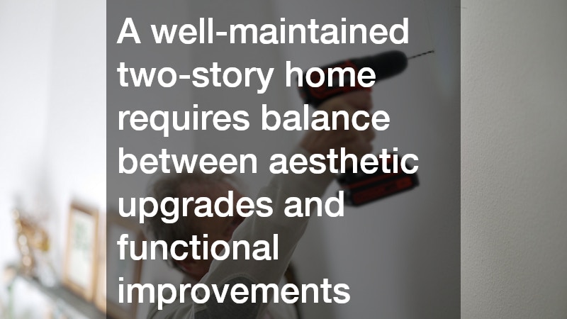A well-maintained two-story home requires balance between aesthetic upgrades and functional improvements
