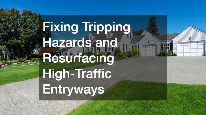 Fixing Tripping Hazards and Resurfacing High-Traffic Entryways