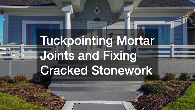 Tuckpointing Mortar Joints and Fixing Cracked Stonework