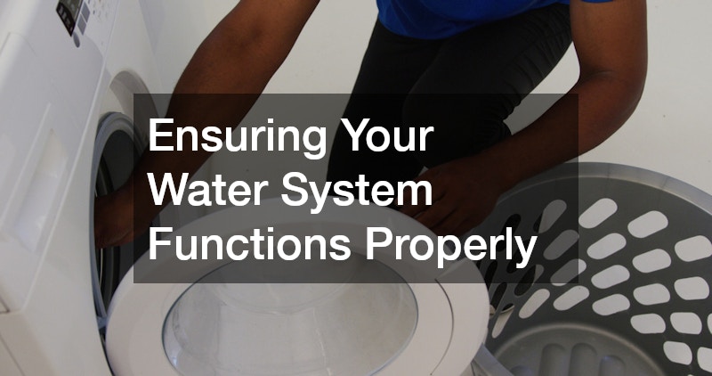 Ensuring Your Water System Functions Properly