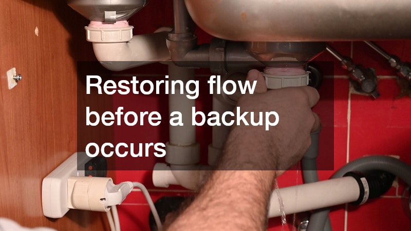 Restoring flow before a backup occurs