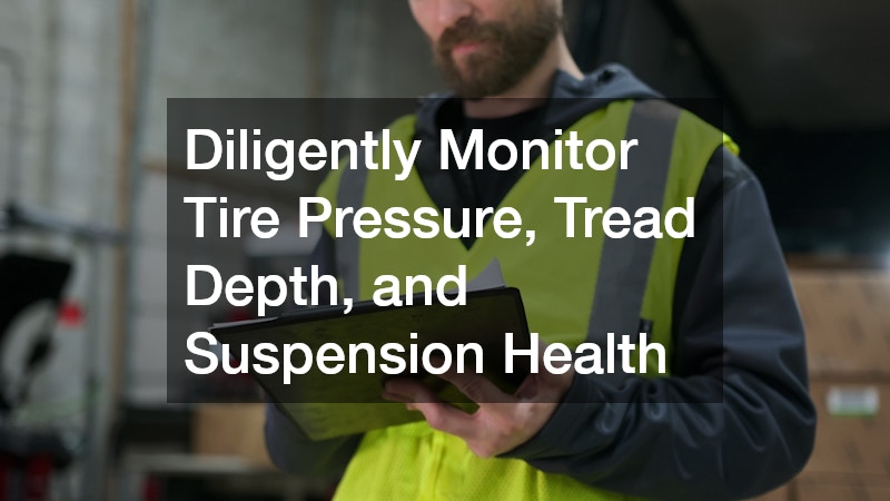 Diligently Monitor Tire Pressure, Tread Depth, and Suspension Health