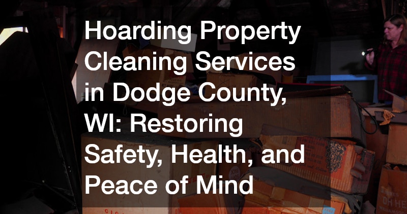Hoarding Property Cleaning Services in Dodge County, WI: Restoring Safety, Health, and Peace of Mind