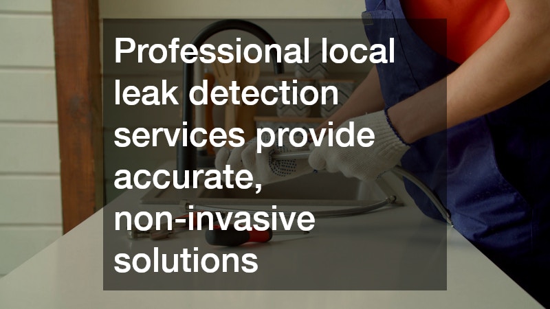 Professional local leak detection services provide accurate, non-invasive solutions